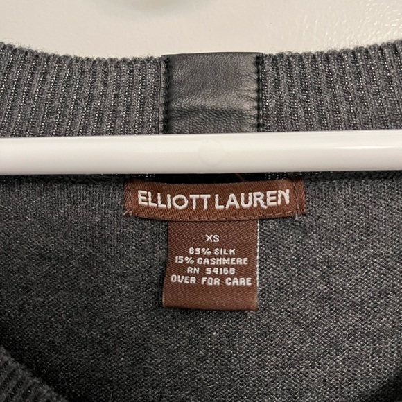 Elliott Lauren grey silk and cashmere scoop neck sweater size XS - Picture 4 of 12